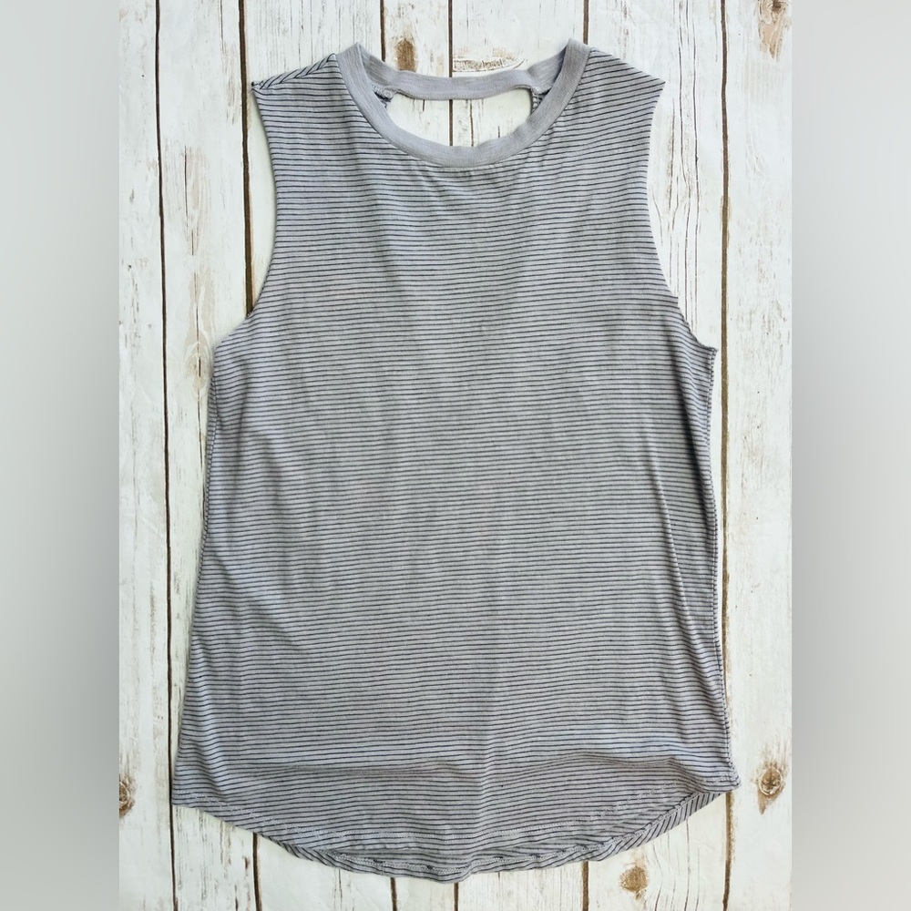 Zella Nordstrom Stripe Open Back Tank Size S Small